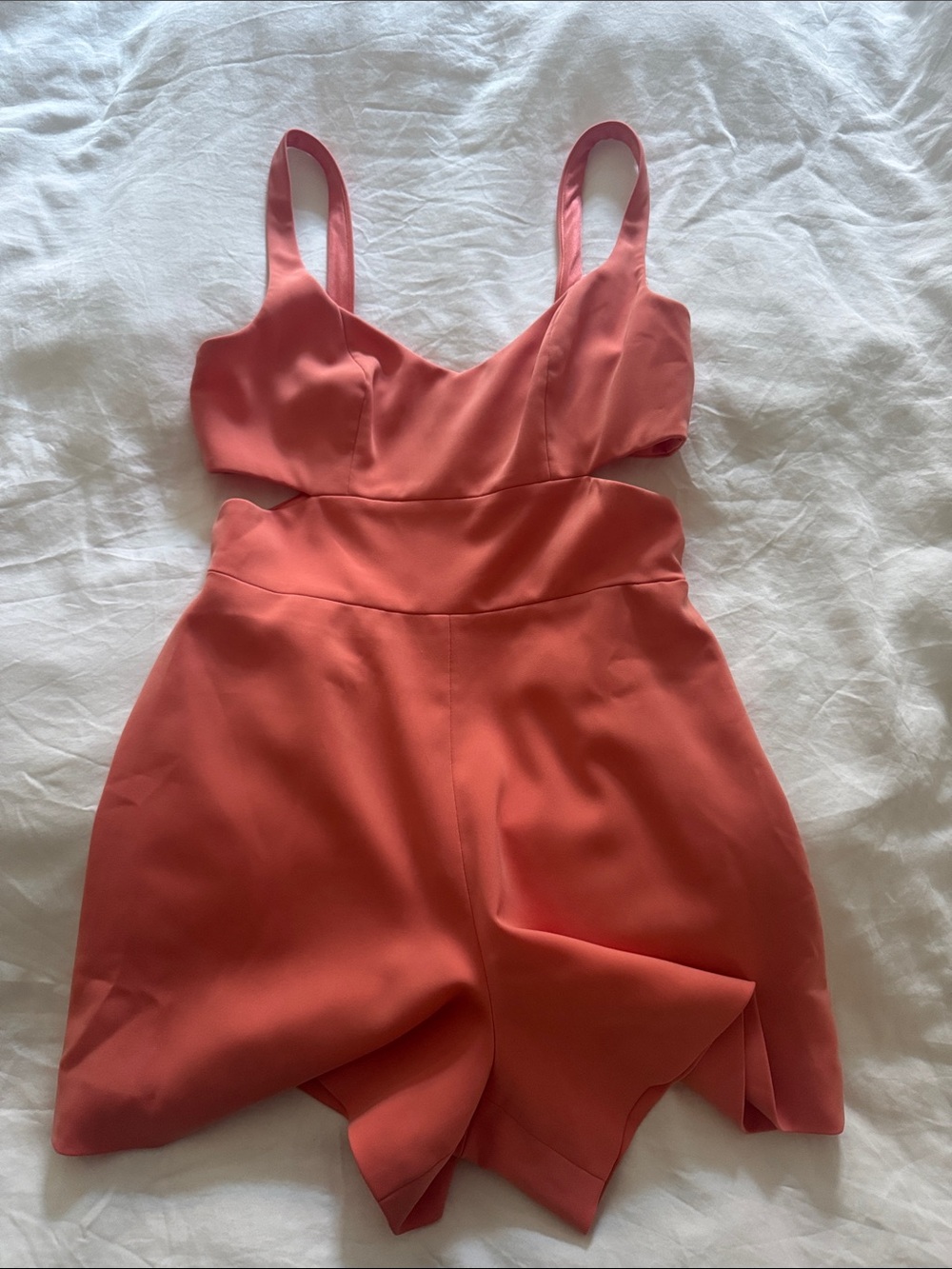 Jay Godfrey Coral Sleeveless Romper